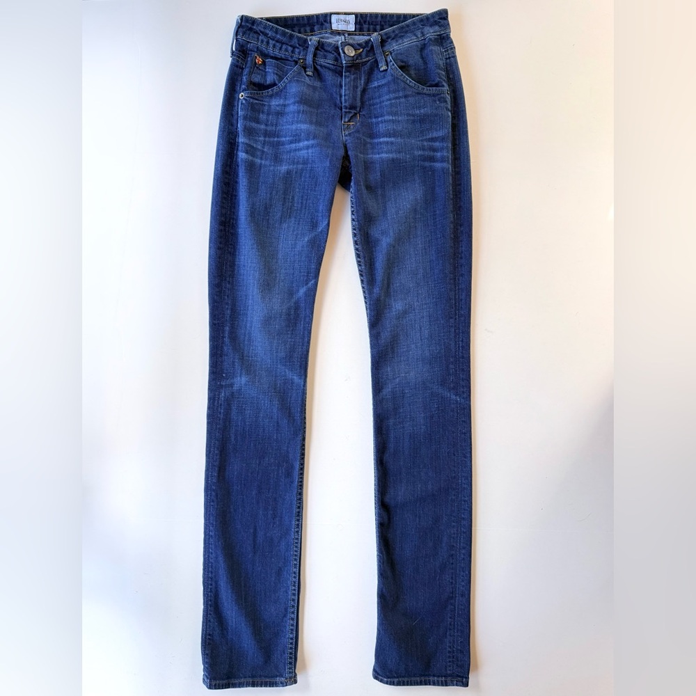 Hudson Carly Mid-Rise Straight Leg Jeans Flap Pocket Size 25